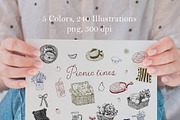 Picnic hand drawn line illustrations, an Object Illustration by Vero Arts (Thumbnail 2 of 11)