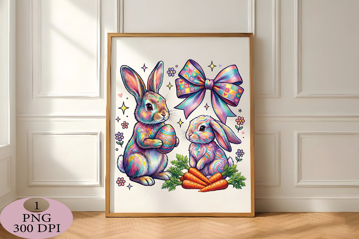 Coquette Easter Bunny PNG, an Illustration by Daily.Designs (Photo 5 of 5)