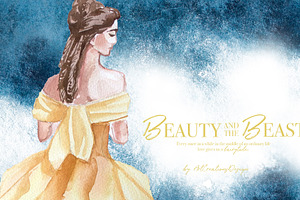 Beauty And The Beast Clipart Set