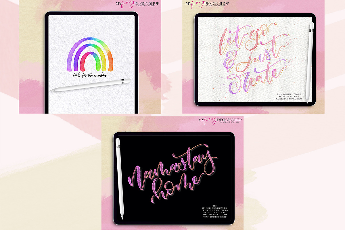 Procreate Watercolor Brush Bundle, a Brush Add-On by My Fancy Design Shop (Photo 6 of 8)