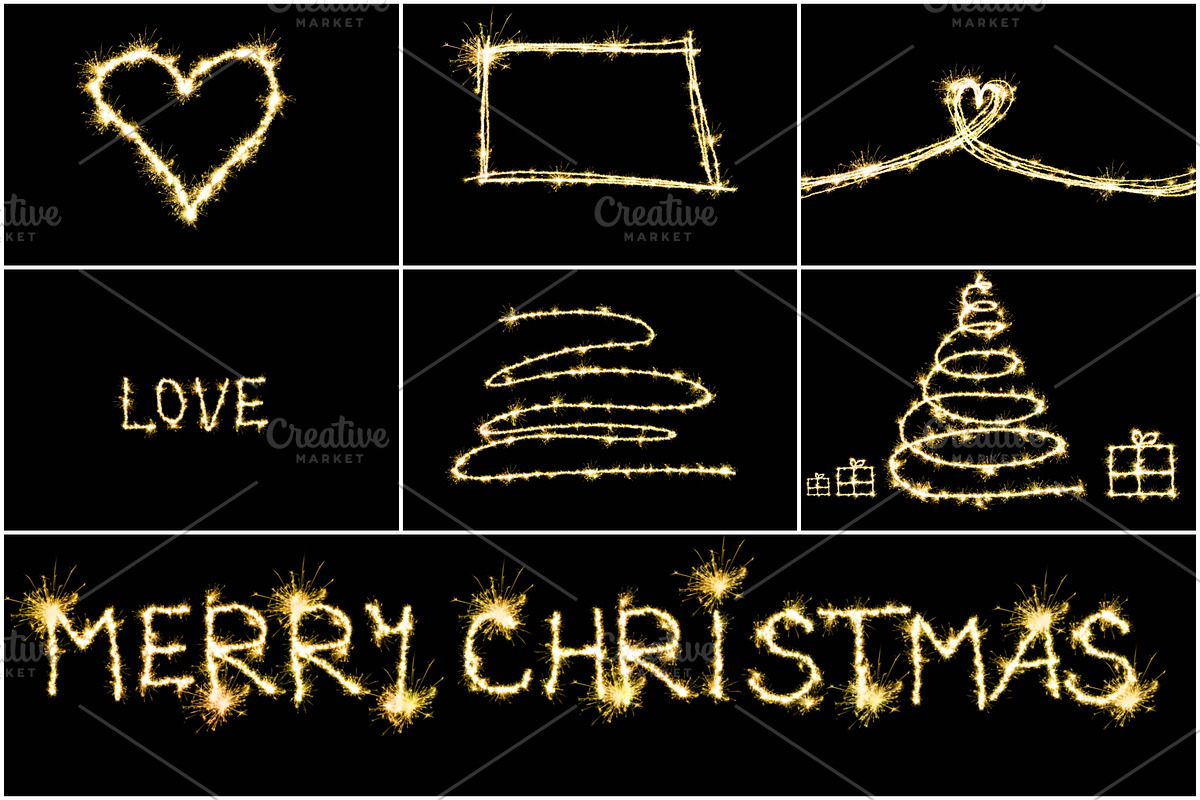 Christmas sparkler overlays package, an Object Graphic by ArtuscoDesign (Photo 5 of 6)