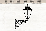 Stencil Vintage Street Lamp, a Decorative Illustration by MARYCRAFTIRIA (Thumbnail 1 of 3)