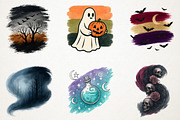 Brushstroke Halloween PNG Clipart, an Illustration by RobertsArt (Thumbnail 8 of 8)