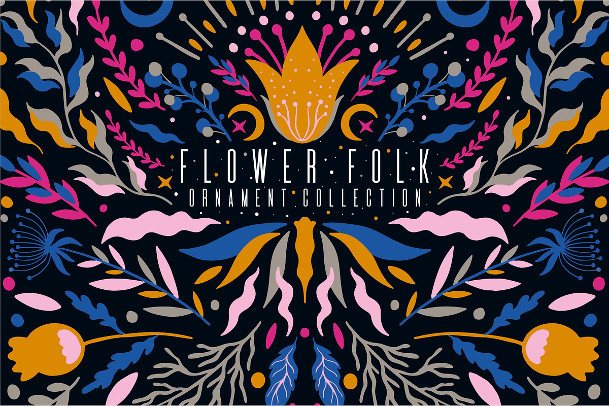 Flower folk-Collection ornament, an Illustration by Moonflora (Photo 1 of 10)