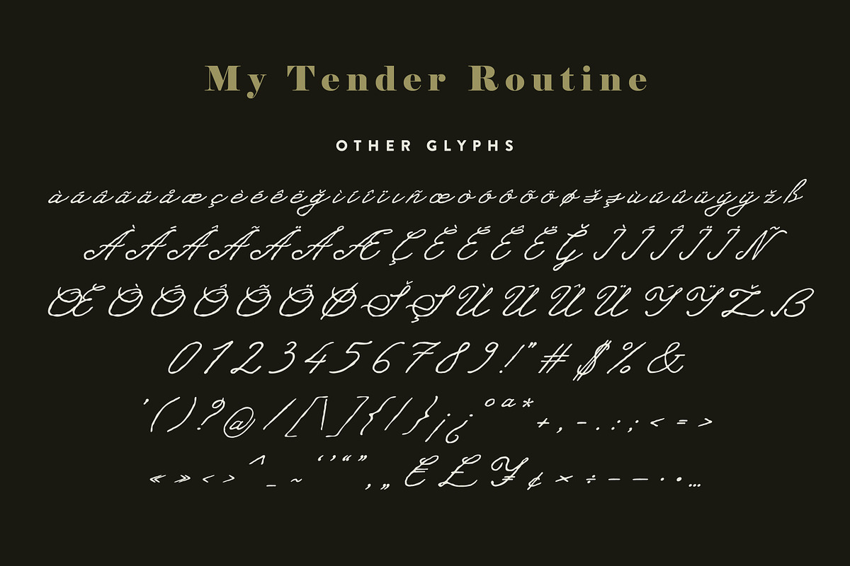 My Tender Routine Handwritten Script, a Script Font by Struvictory.art (Photo 6 of 9)