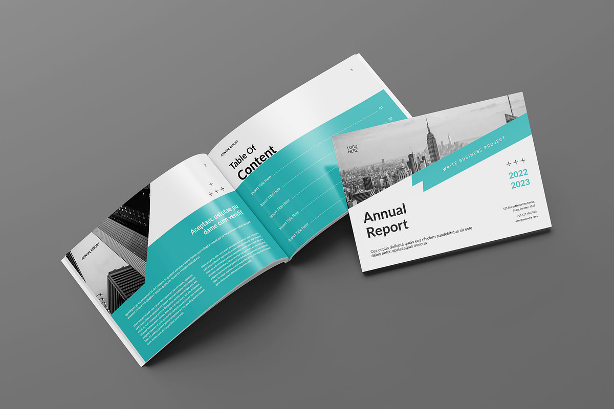 Annual Report Landscape Layout, a Brochure Template by Seeing-art (Photo 2 of 10)