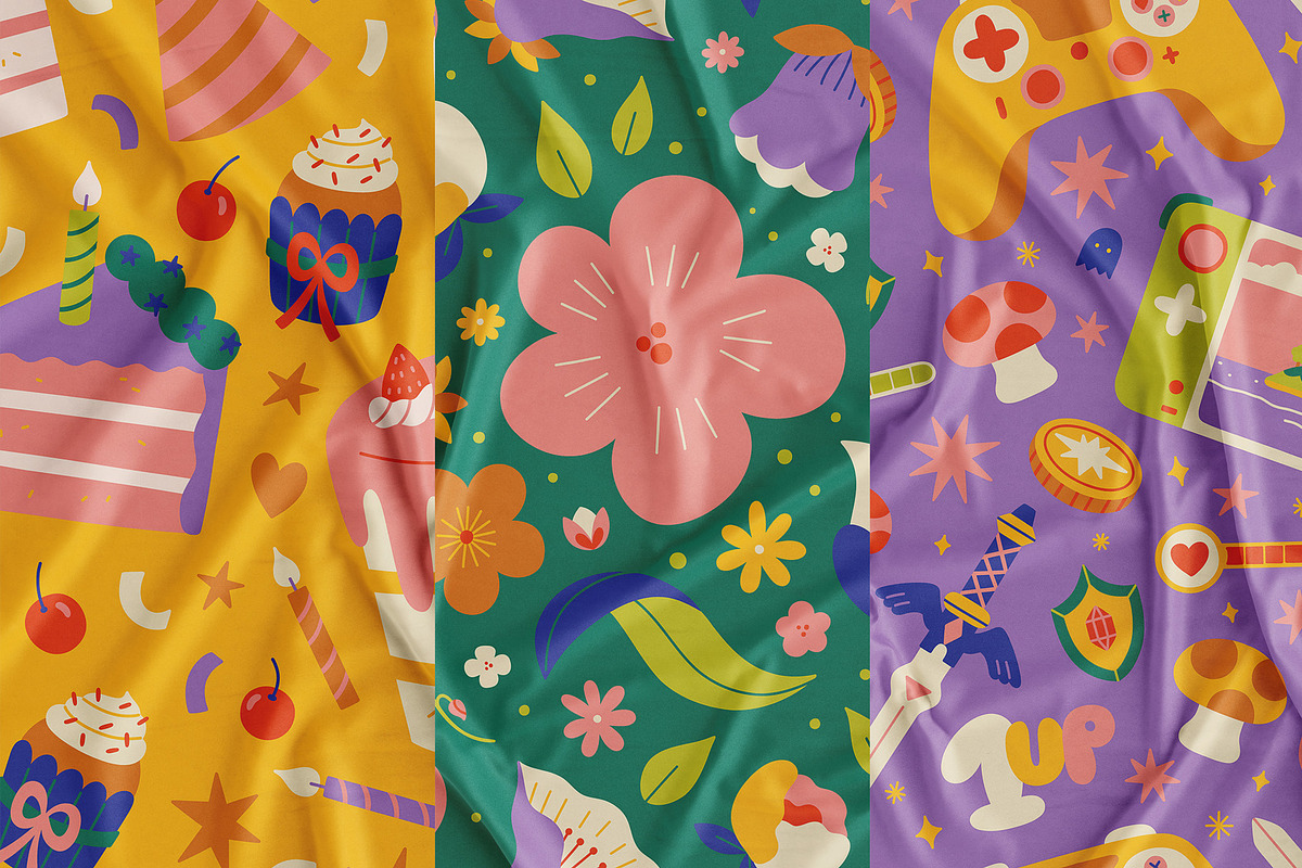 Cute & Playful Patterns - Vector, a Pattern Graphic by Carole Chevalier (Photo 4 of 11)