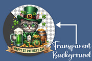 St. Patrick’s Day Cat PNG, an Illustration by Canvas Craft (Thumbnail 2 of 4)