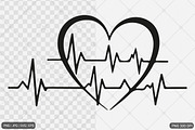 Heartbeat SVG PNG Design Bundle, an Illustration by Actual Pixel (Thumbnail 3 of 12)
