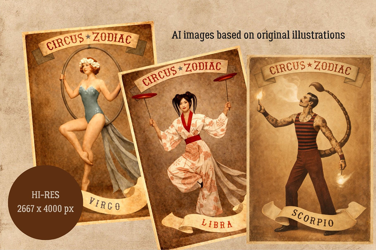 CIRCUS ZODIAC, a Person Illustration by La Inspiratriz (Photo 3 of 4)