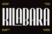 Kilabara Condensed Sans Serif, a Sans Serif Font by Artiveko (Thumbnail 1 of 10)