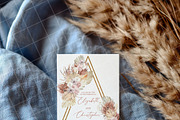 Blue 5x7 Invitation card mockup PSD, an Advertising Mockup by Blush Roses Print (Thumbnail 5 of 9)