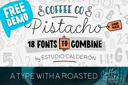 Pistacho Typefamily, a Handwritten Font by Calderón