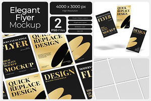 Elegant Flyer Mockup, an Advertising Mockup by Bartama Graphic