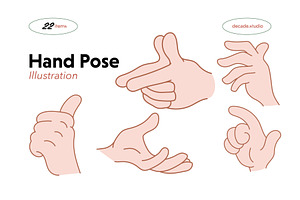 Hand Gesture Illustration, a Person Illustration by Decade Studio
