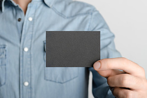 Business card mockup 85x55mm JPEG, an Abstract Photo by Shablon