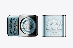 Matallic Tea Tin Mockup