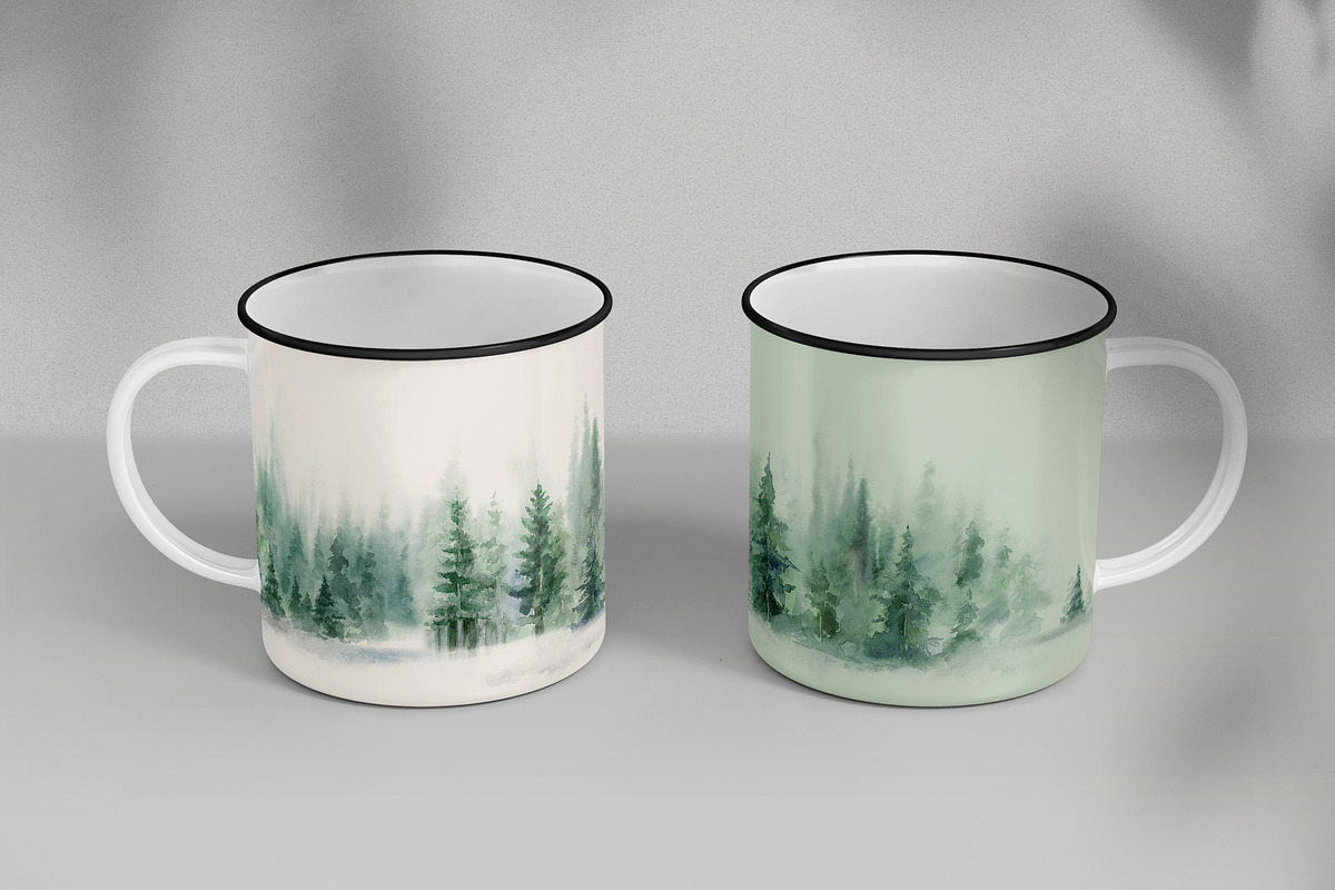 Watercolor Forest Landscapes, a Decorative Illustration by LeiaSW (Photo 6 of 9)
