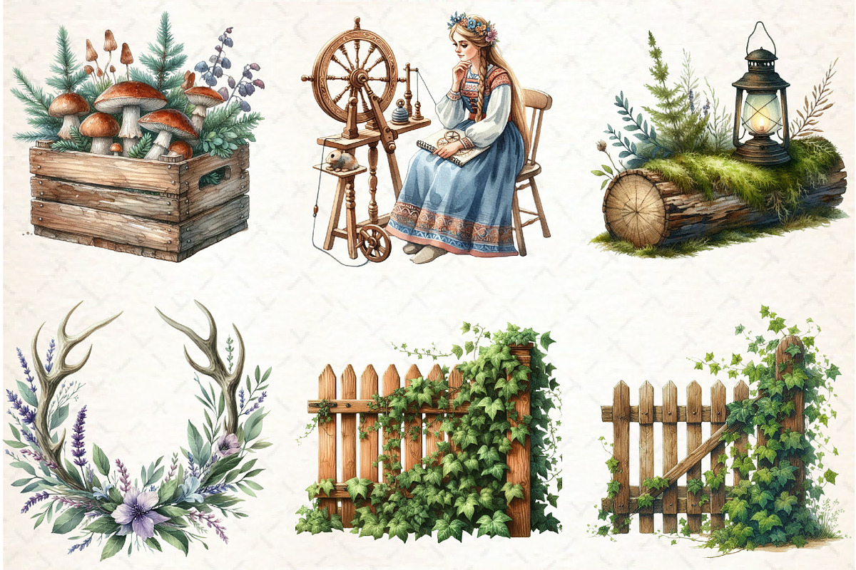 Nordic Summer Element Clipart, an Illustration by Libby Wishes (Photo 3 of 6)
