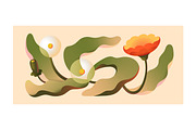 Abstract gradient flowers cards set, a Decorative Illustration by PaperTrident (Thumbnail 7 of 8)