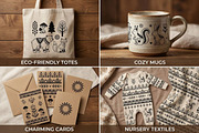 Folk Art Animal Clipart Bundle, a Graphic by PassionPNGcreation (Thumbnail 2 of 6)