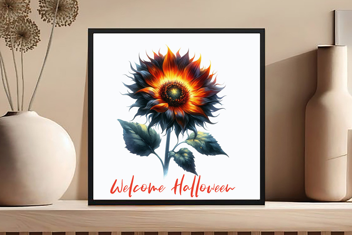 Welcome Halloween,Sunflower PNG, an Illustration by DreamCafeArt (Photo 5 of 7)