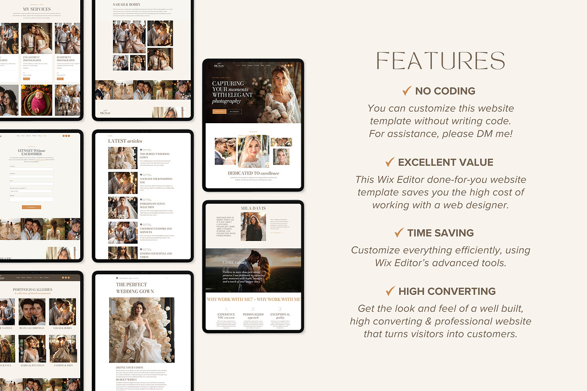 Wedding Photography Wix Template, a Wix Template by vectorocean (Photo 4 of 11)