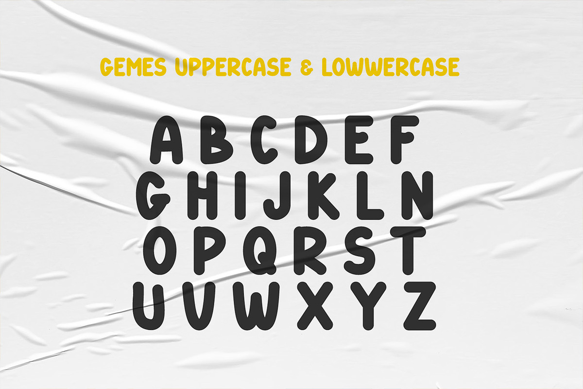 Gemes - Cute Comic Display Font, a Font by Agung Kreatif (Photo 7 of 8)