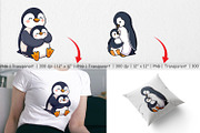 Penguin Family Love Clipart, a Graphic by Artnoy (Thumbnail 3 of 5)