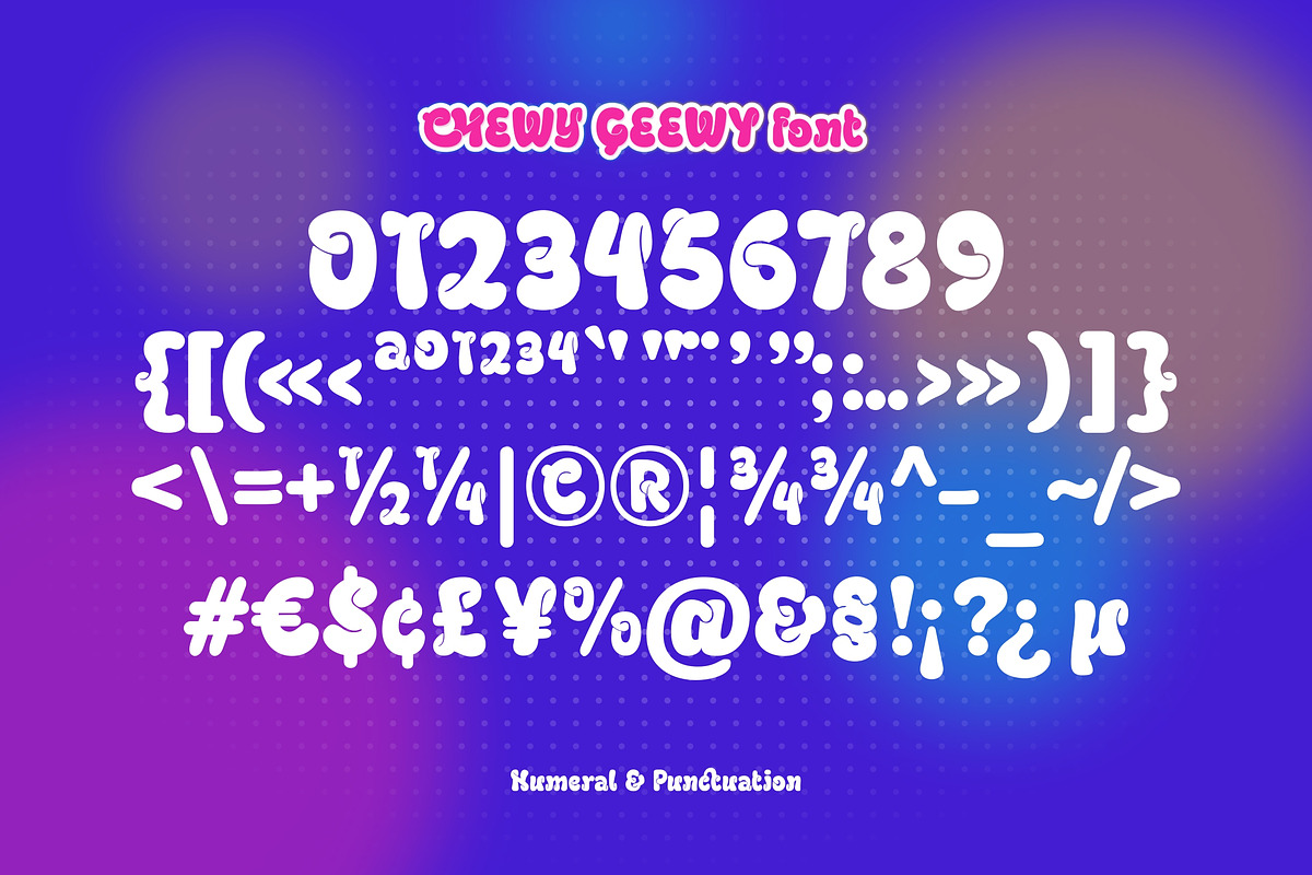Chewy Geewy - A Groovy Bubbly Font, a Symbol Font by agnyhasyastudio (Photo 13 of 15)