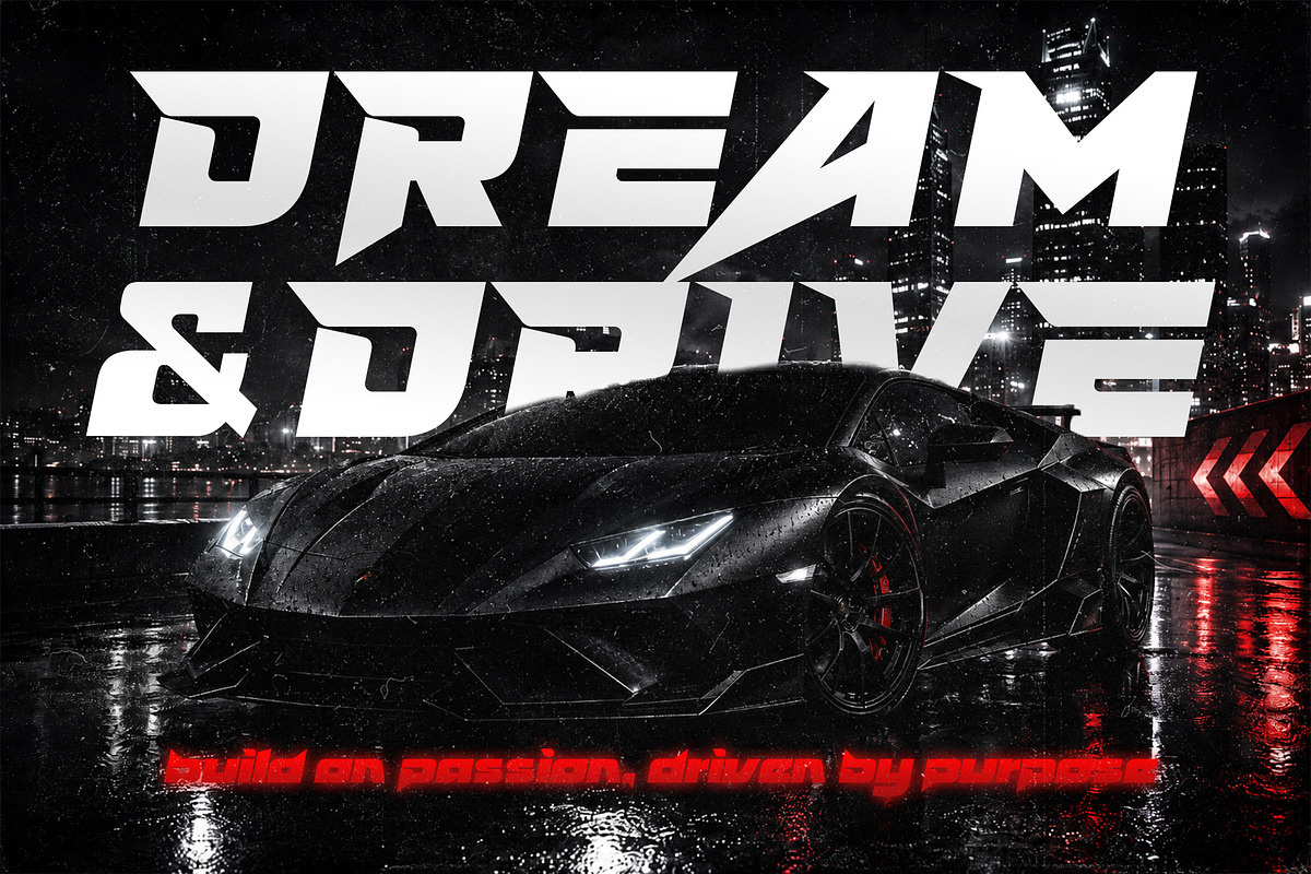 Nitrovibes – Sport Racing Font, a Serif Font by Rahagita Studio (Photo 7 of 10)