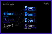 Waves CPC, a Blackletter Font by Christopher P. Cacho (Thumbnail 4 of 9)