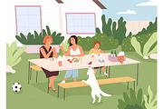 Family in backyard on summer holiday, a Food Illustration by Good Studio (Thumbnail 1 of 3)