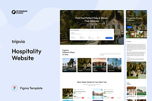 Hospitality Website UI Figma, an UI Kit Template by peterdraw