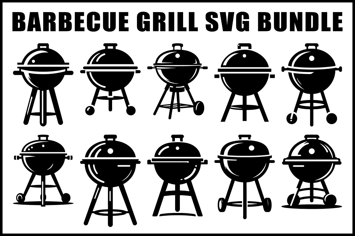 Barbecue Grill SVG Bundle Set, an Object Graphic by Creativeshirt ...