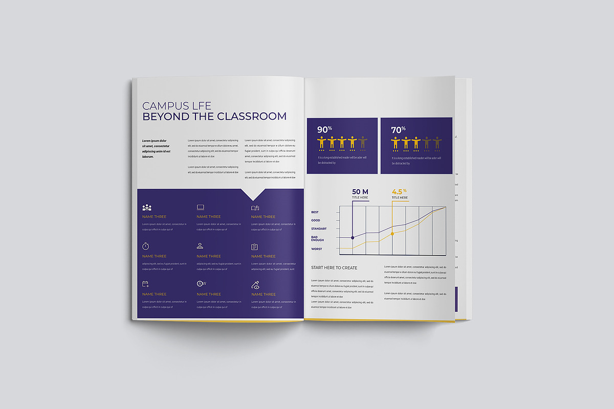 Project School Handbook Template, a Brochure Template by TMint Play (Photo 6 of 8)