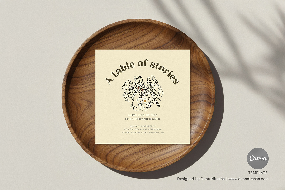Friendsgiving Canva Invitation preview 2