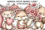 Whimsical Easter Squirrel Clipart, an Illustration by Daily.Designs (Thumbnail 1 of 8)