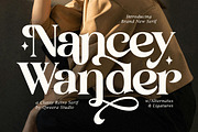 Nancey Wander - Classy Retro, a Serif Font by Qweera Studio (Thumbnail 1 of 10)
