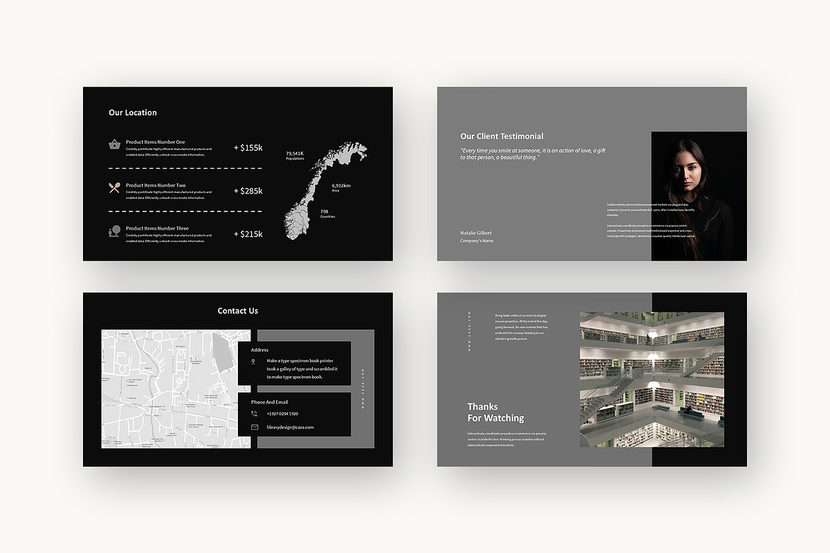 Caza : Library Design Google Slides, a Presentation Template by Punkl Camp (Photo 16 of 16)