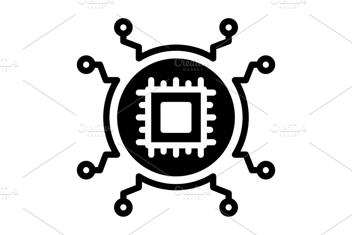Soc microchip solid icon, a Solid Icon by Creative priyanka