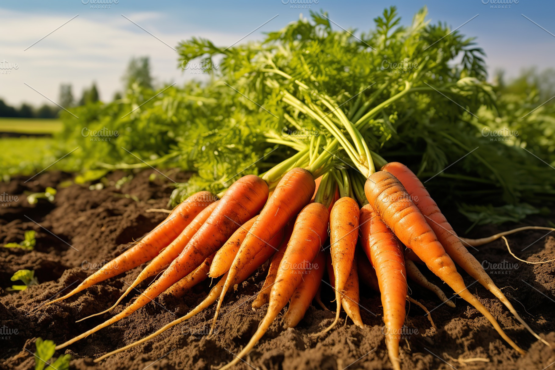 Fresh carrot on the ground, a Food & Drink Photo by AlyaAnd