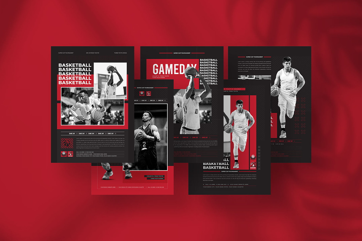 Basketball Matchday Flyer Template, a Flyer Template by Tanmoy Topu (Photo 1 of 6)