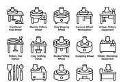Bundles Pottery Studio Outline Icons, an Outline Icon by adenpinkstore (Thumbnail 3 of 9)