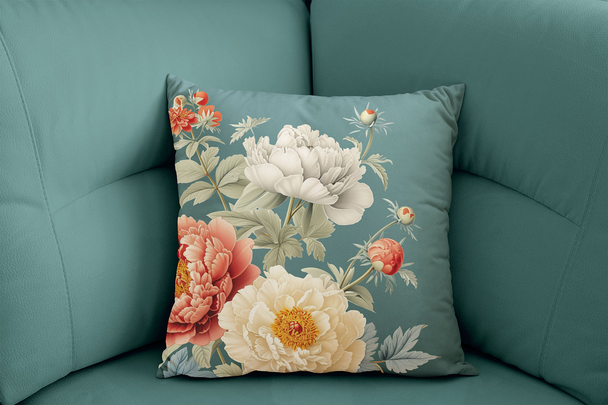 Vintage Peonies Floral Pattern, a Pattern Graphic by Olya Creative (Photo 6 of 10)