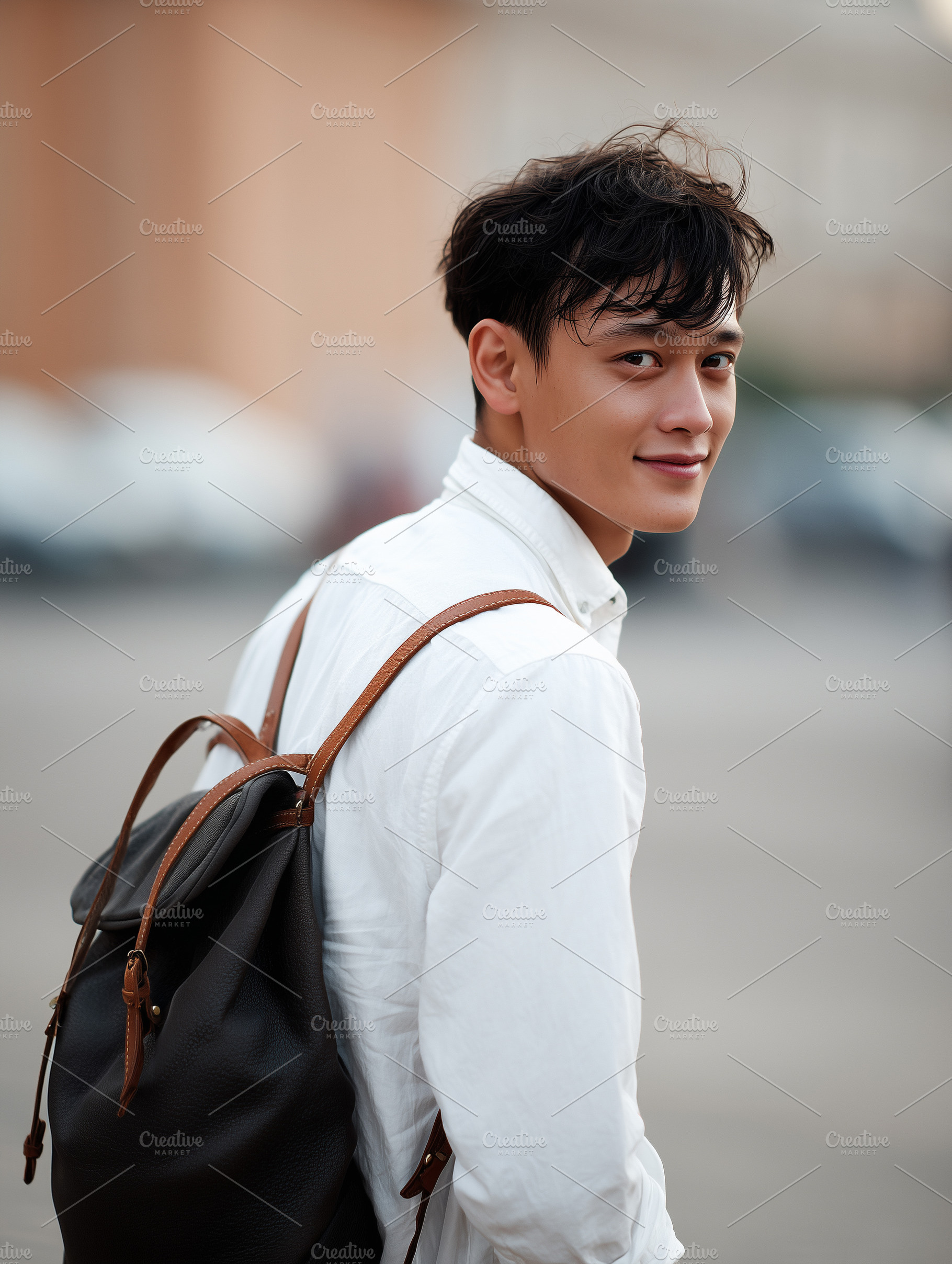 Smiling young Asian man, a Person Photo by MistyDay