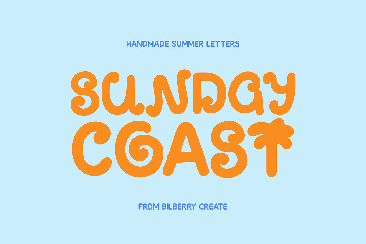 Sunday Coast Summer Font, a Handwritten Font by BilberryCreates (Photo 1 of 13)