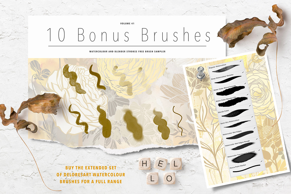 Floral Procreate Stamp Brushes 7, a Brushes & More by DeloresArt (Photo 9 of 12)