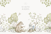 Woodland Animals Watercolor Forest, an Animal Illustration by Kreker Kate (Thumbnail 4 of 12)