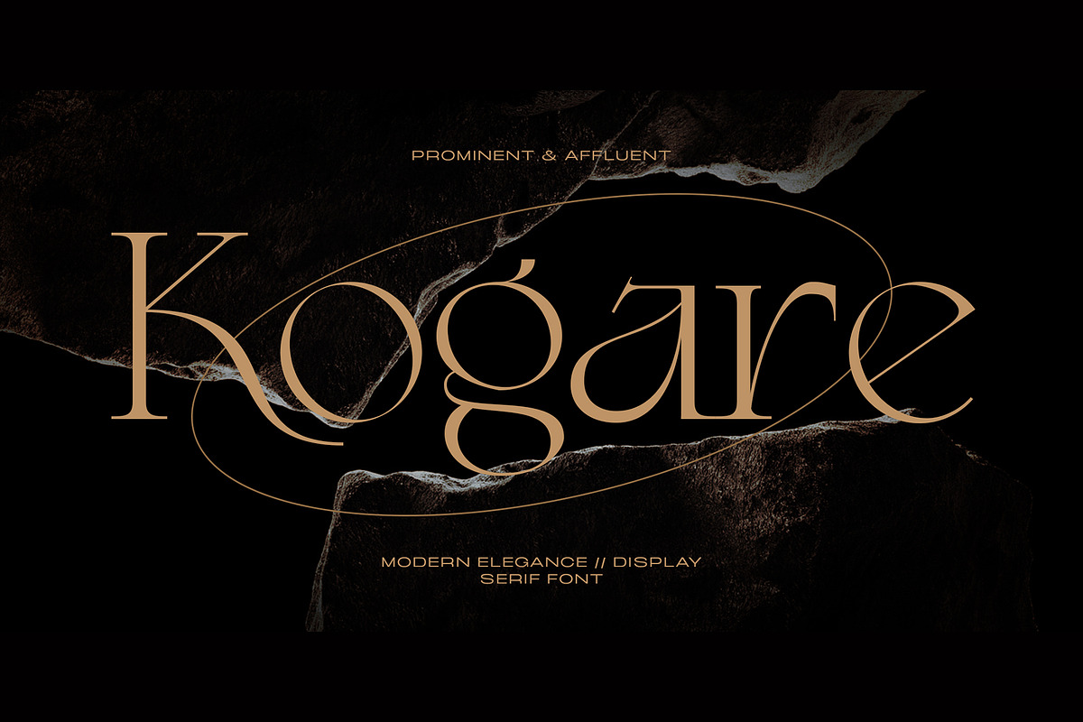 Kogare - Display Font, a Serif Font by Prominent & Affluent (Photo 1 of 9)